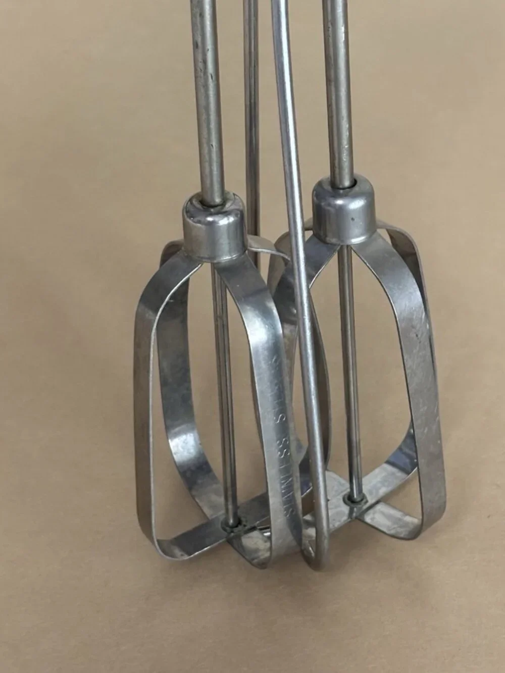 Vintage Ekco Best Manual Hand Crank Egg Beater Mixer Tool Stainless Steel USA